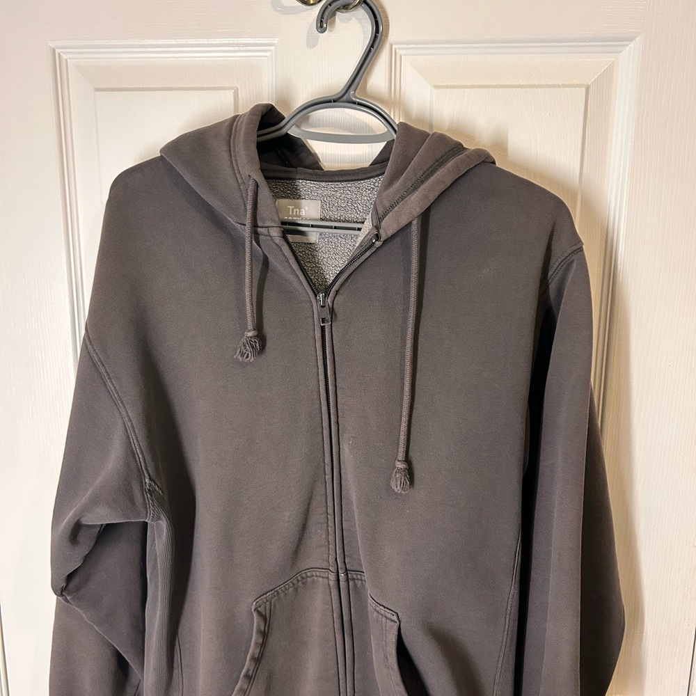 Aritzia Grey Zip-up hoodie